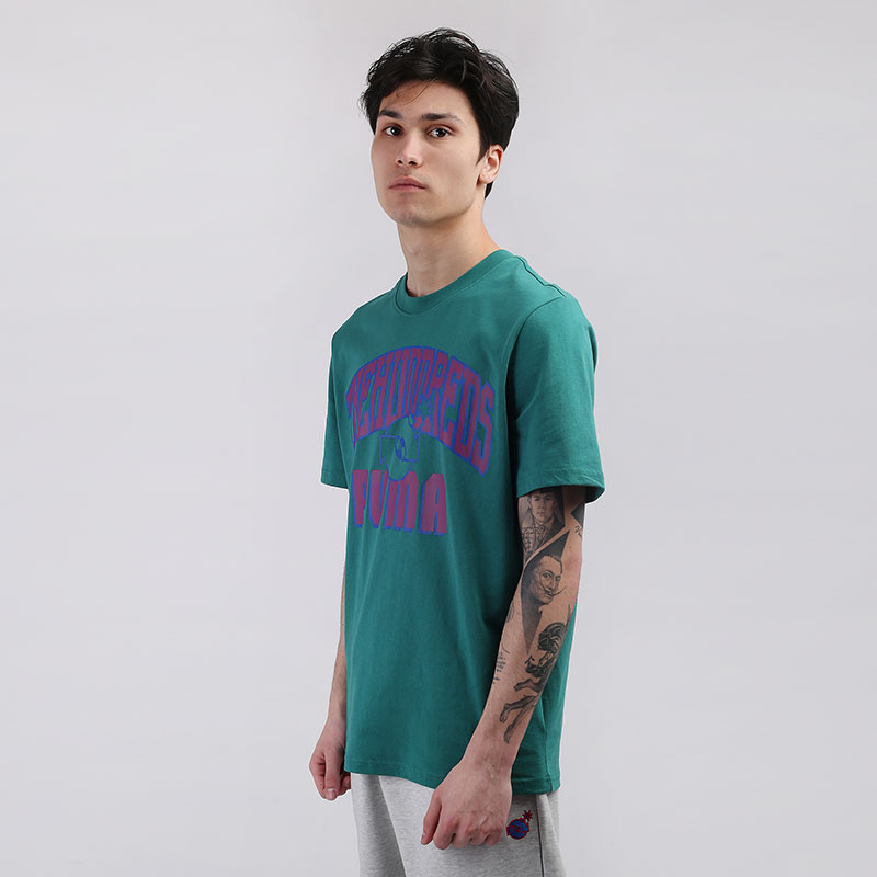 мужская зеленая футболка PUMA x The Hundreds 59831490 - цена, описание, фото 2